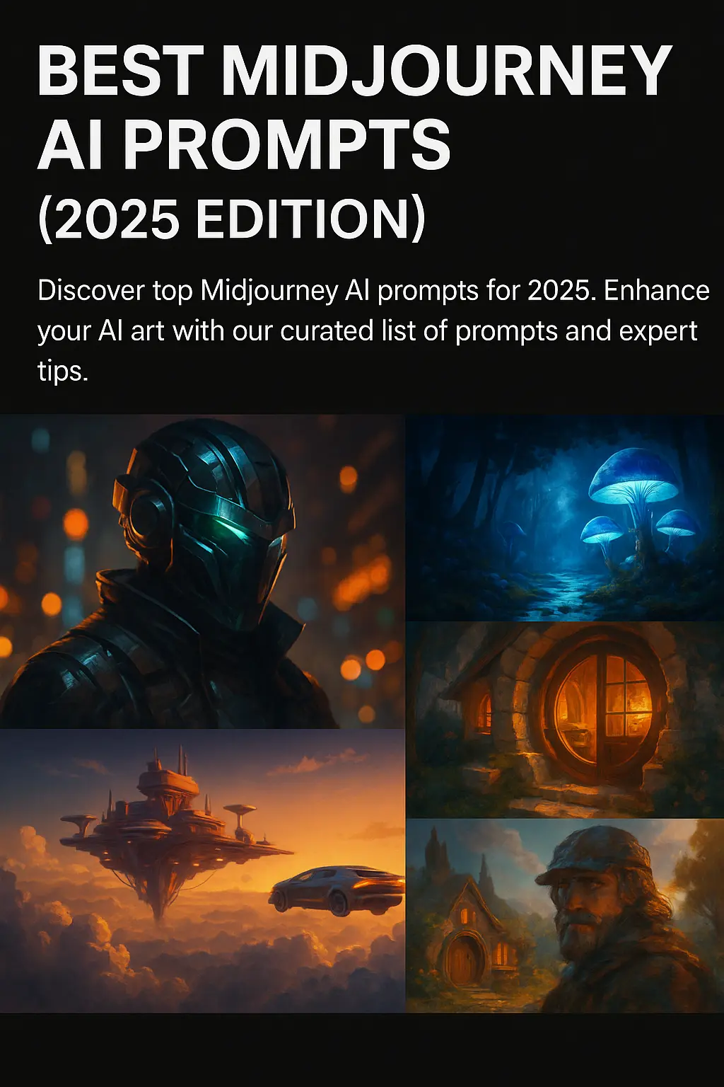 Cover for Best AI Prompts for Midjourney 2025 by ImageTo.Pro – curated prompt list and expert tips.